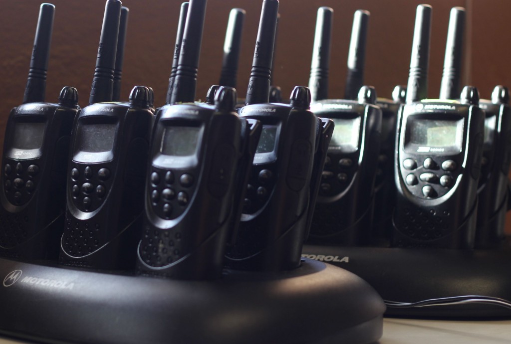 Walkie Talkies Prepped for Use